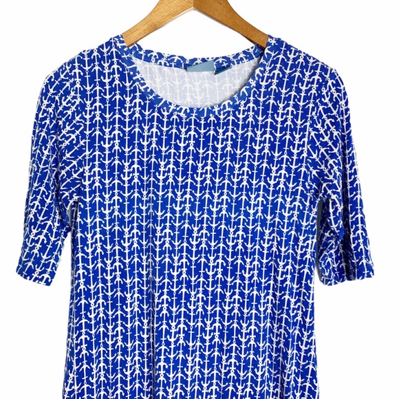 Antibe Blanc Nautical Anchor Print Dress - Picture 2 of 5